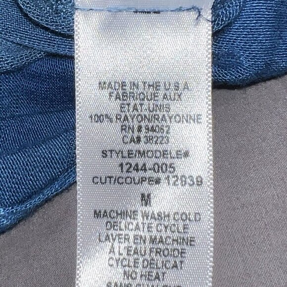 LANGUAGE LA WOMEN TWIST‎ BACK PULLOVER SKY BLUE GREY OMBRE TANK TOP MEDIUM NEW - Picture 8 of 10